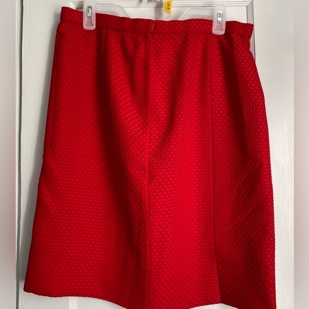 Pat Crowley Made in Ireland Red Mini Skirt, waist 16.5”